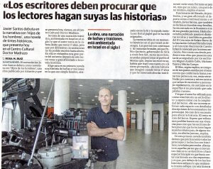 Entrevista a Javier Santos en El diario Montañés.