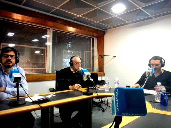 J con los autores Víctor Moreno y Emilio Díaz Casero